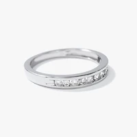 Channel Set Diamond Band 14K White Gold ( ct tw