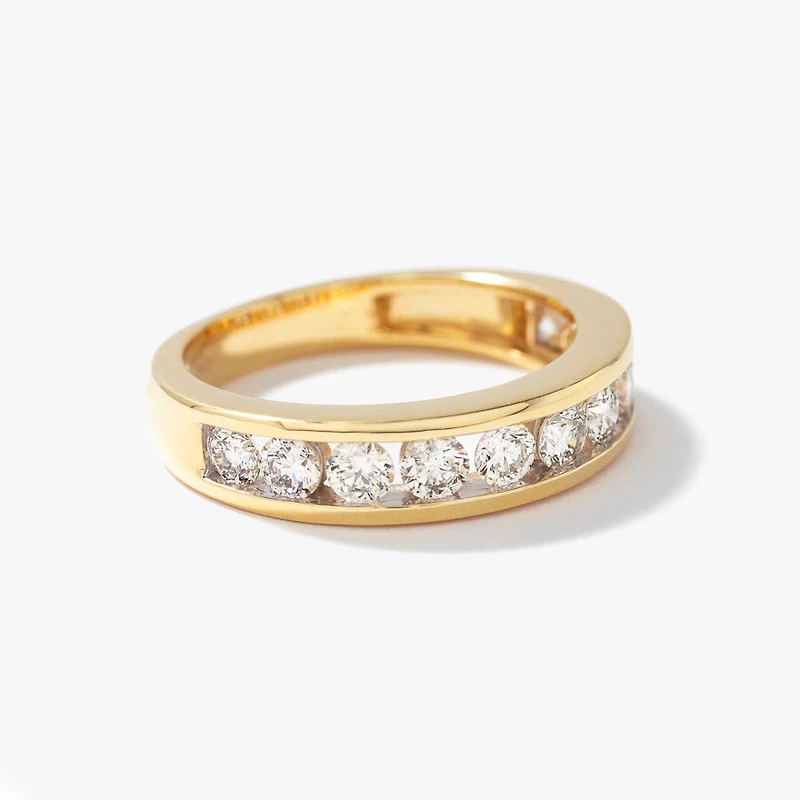 Channel Set Diamond Anniversary Ring 14K Yellow Gold (1.00 ct tw)