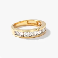 Channel Set Diamond Anniversary Ring 14K Yellow Gold (1.00 ct tw)