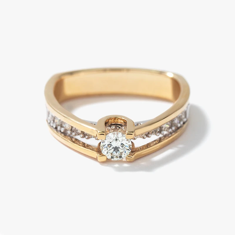 - Catherine 10K Yellow Gold Diamond Engagement Ring (0.50 ct tw)