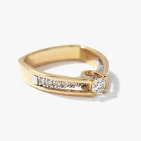 - Catherine 10K Yellow Gold Diamond Engagement Ring (0.50 ct tw)