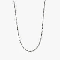 0.80mm Box Chain in 10K White Gold (14")