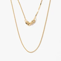 0.80mm Box Chain in 10K Yellow Gold (14")
