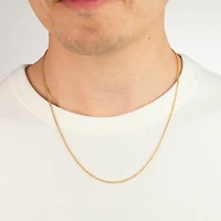 2.1mm Hollow Miami Cuban Chain in 10K Yellow Gold (22")