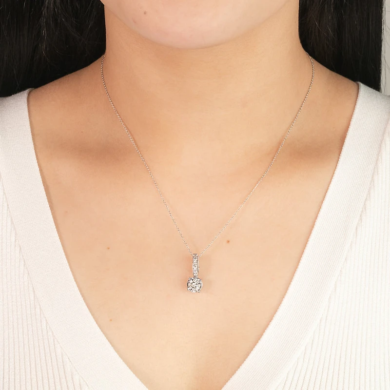 Diamond Cluster Multi-Look Necklace in 10K Yellow and White Gold (0.25