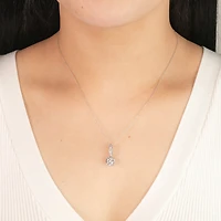 Diamond Cluster Multi-Look Necklace in 10K Yellow and White Gold (0.25