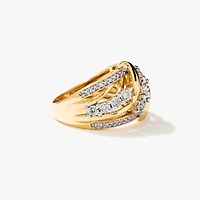Diamond Cluster Ring 10K Yellow and White Gold (0.55 ct tw)