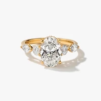Lab Grown Oval Cut Diamond Engagement Ring 14K Yellow Gold (2.75 ct