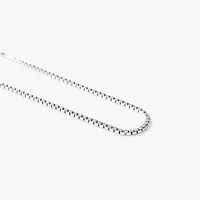 1.1mm Box Chain in 10K White Gold (22")