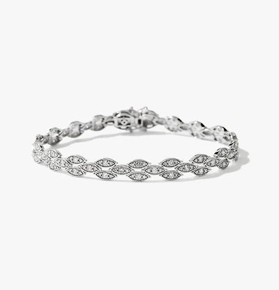 Marquise Shape Diamond Bracelet in 10K White Gold (2.00 ct tw)