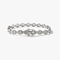 Marquise Shape Diamond Bracelet in 10K White Gold (2.00 ct tw)