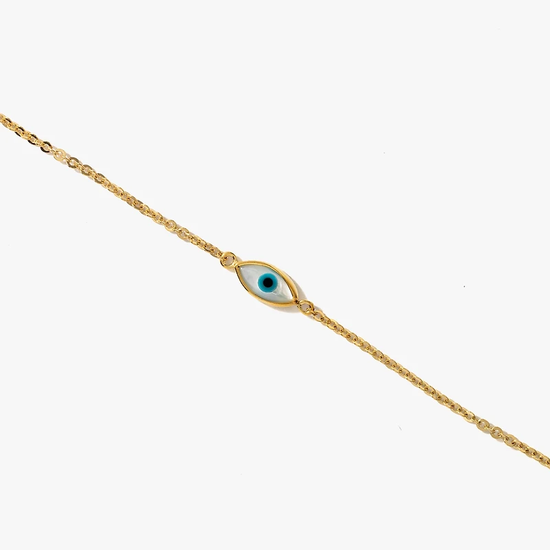 Evil Eye Bracelet in 10K Yellow Gold