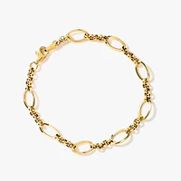 Oval Rolo Bracelet in 10K Yellow Gold
