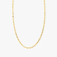 1.3mm Fancy Plate Chain in 10K Yellow Gold (16")