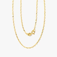 1.3mm Fancy Plate Chain in 10K Yellow Gold (16")