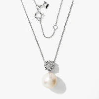 Pearl Necklace in 10K White Gold