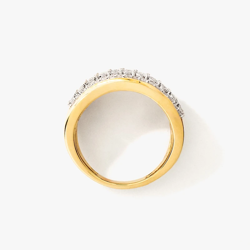 Diamond Cluster Ring 10K Yellow and White Gold (0.51 ct tw)