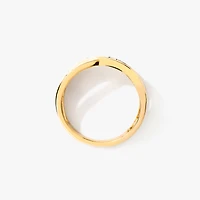 Channel Set Diamond Cluster Ring 10K Yellow and White Gold (0..10 c