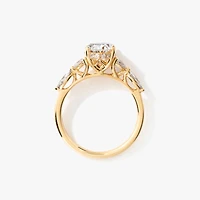 Lab Grown Oval Cut Diamond Engagement Ring 14K Yellow Gold (2.75 ct