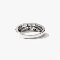 Men's Ring 10K Yellow and White Gold (0.12 ct tw)