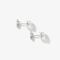 Marquise Shape Diamond Stud Earrings in 10K White Gold (0.16 ct tw)
