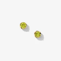 Peridot Stud Earrings in 10K Yellow Gold