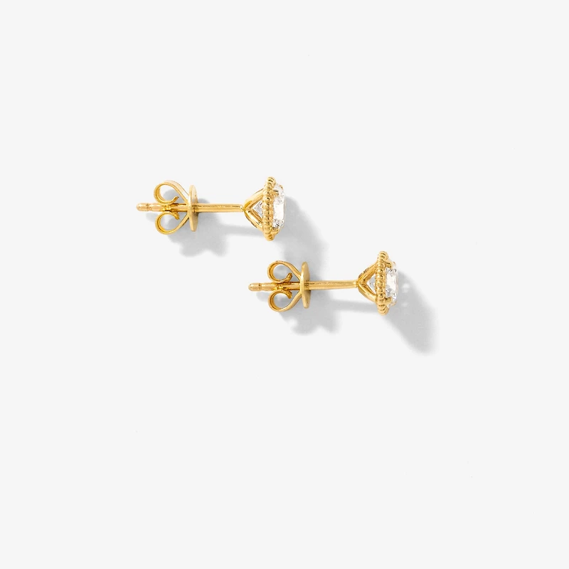 Lab Grown Diamond Stud Earrings in 10K Yellow Gold (1.00 ct tw)