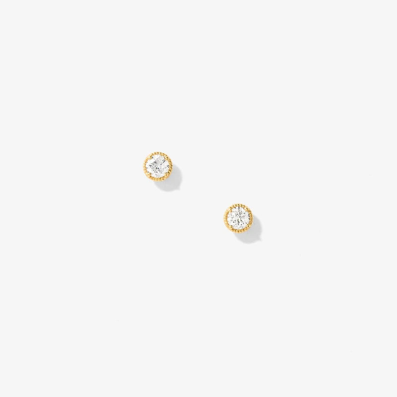 Lab Grown Diamond Stud Earrings in 10K Yellow Gold (0.30 ct tw)