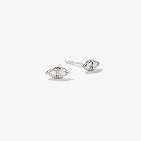 Marquise Shape Diamond Stud Earrings in 10K White Gold (0.16 ct tw)