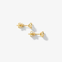 Lab Grown Diamond Flower Stud Earrings in 10K Yellow Gold (0.50 ct tw)