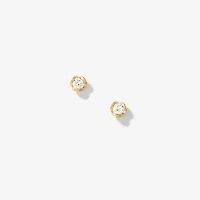 Lab Grown Diamond Flower Stud Earrings in 10K Yellow Gold (0.30 ct tw)
