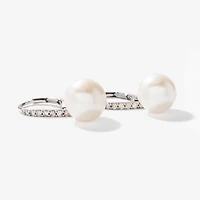 Pearl Earrings in 10K White Gold