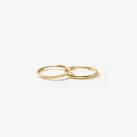 15.5x1mm Square Tube Flex Sleeper in 10K Yellow Gold