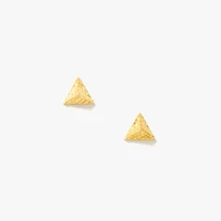 Pyramid Stud Earrings in 10K Yellow Gold