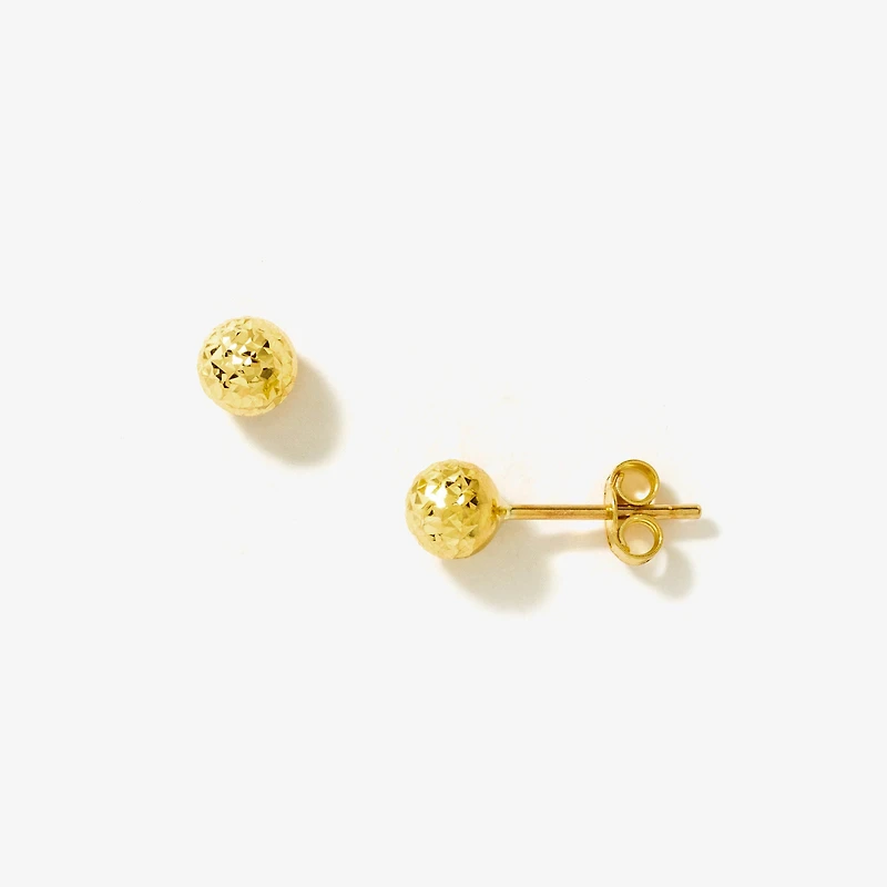 Ball Stud Earrings in 10K Yellow Gold