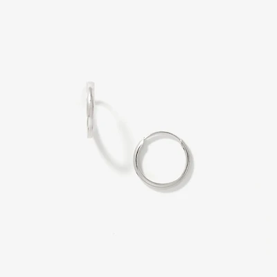 1x10mm Square Tube Flex Sleeper in 10K White Gold