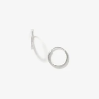 1x10mm Square Tube Flex Sleeper in 10K White Gold