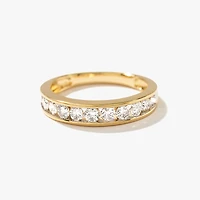Channel Set Diamond Anniversary Ring 14K Yellow Gold ( ct tw