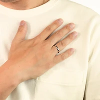 Low Dome Comfort Fit Wedding Band 10K White Gold (3MM)