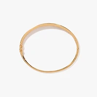 10K Yellow and White Gold Channel Set Diamond Bangle Bracelet (1.25 ct