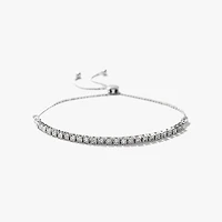Diamond Bolo Bracelet in 10K White Gold (0.20 ct tw)