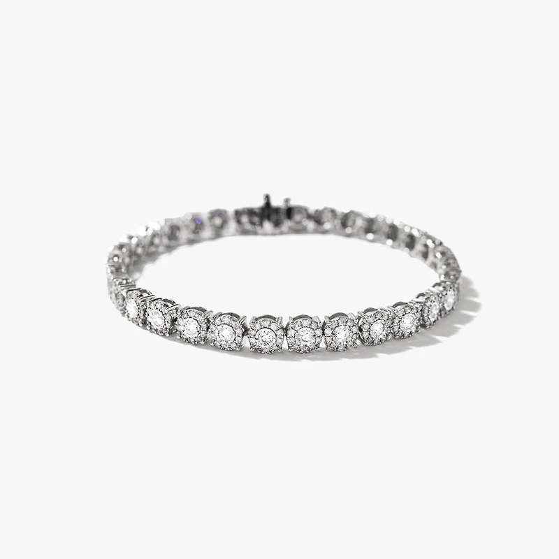 10K White Gold Diamond Bracelet (3.00 ct tw)