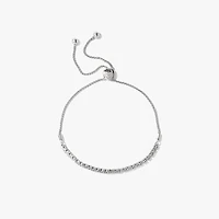 Diamond Bolo Bracelet in 10K White Gold (0.20 ct tw)