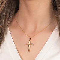 Crucifix Cross Pendant in 10K Italian Yellow Gold
