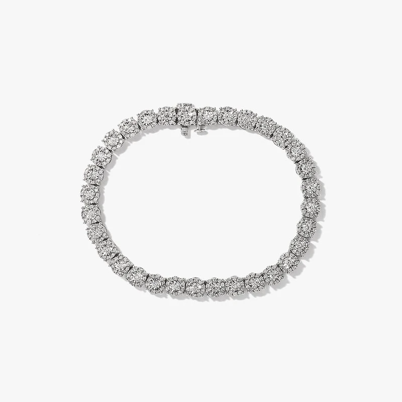 10K White Gold Diamond Bracelet (3.00 ct tw)