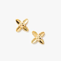 Flower Stud Earrings in 10K Yellow Gold