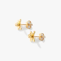 Flower Stud Earrings in 10K Yellow Gold