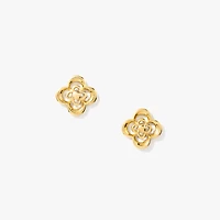Flower Stud Earrings in 10K Yellow Gold