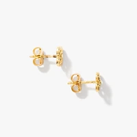Flower Stud Earrings in 10K Yellow Gold