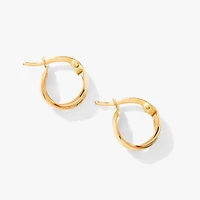 14K Yellow Gold Twist Hoop Earring
